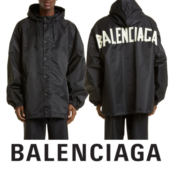 [BALENCIAGA] 발렌시아가 테이프 로고 그래픽 윈드브레이커 자켓 -해외배송--레플리카 사이트 쇼핑몰