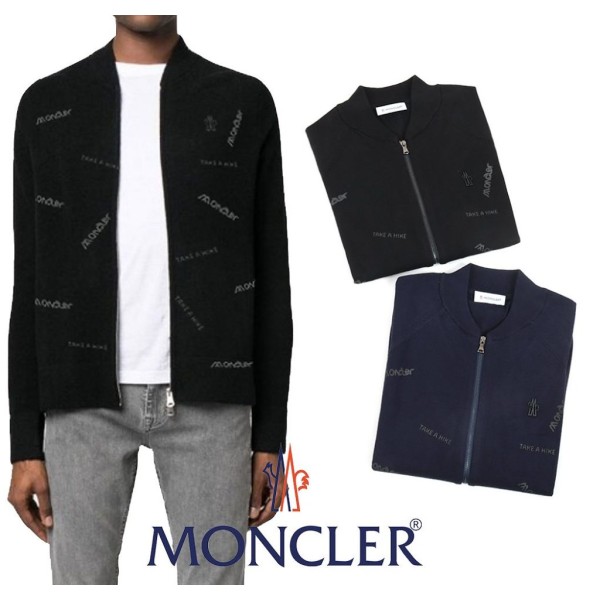 MONCLER. 24SS 멀티 레터링 스틸 울 니트 집업-레플리카 사이트 쇼핑몰