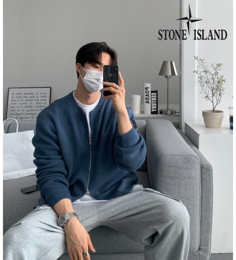 스톤아일랜드 투웨이 캐시터치 라운드 집업 가디건 (9color)