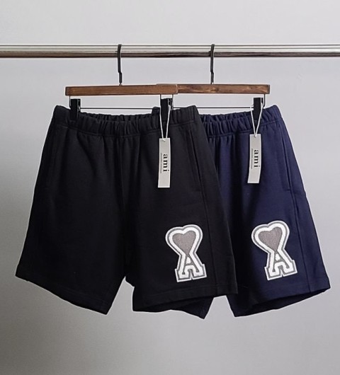 [아미] 빅하트패치 밴딩 반바지 2color