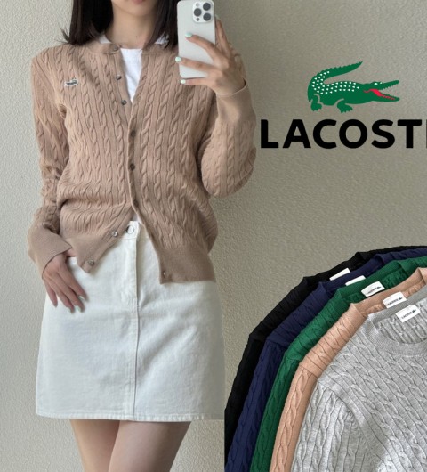 라코스테 여자 케이블 가디건 - 5 Color