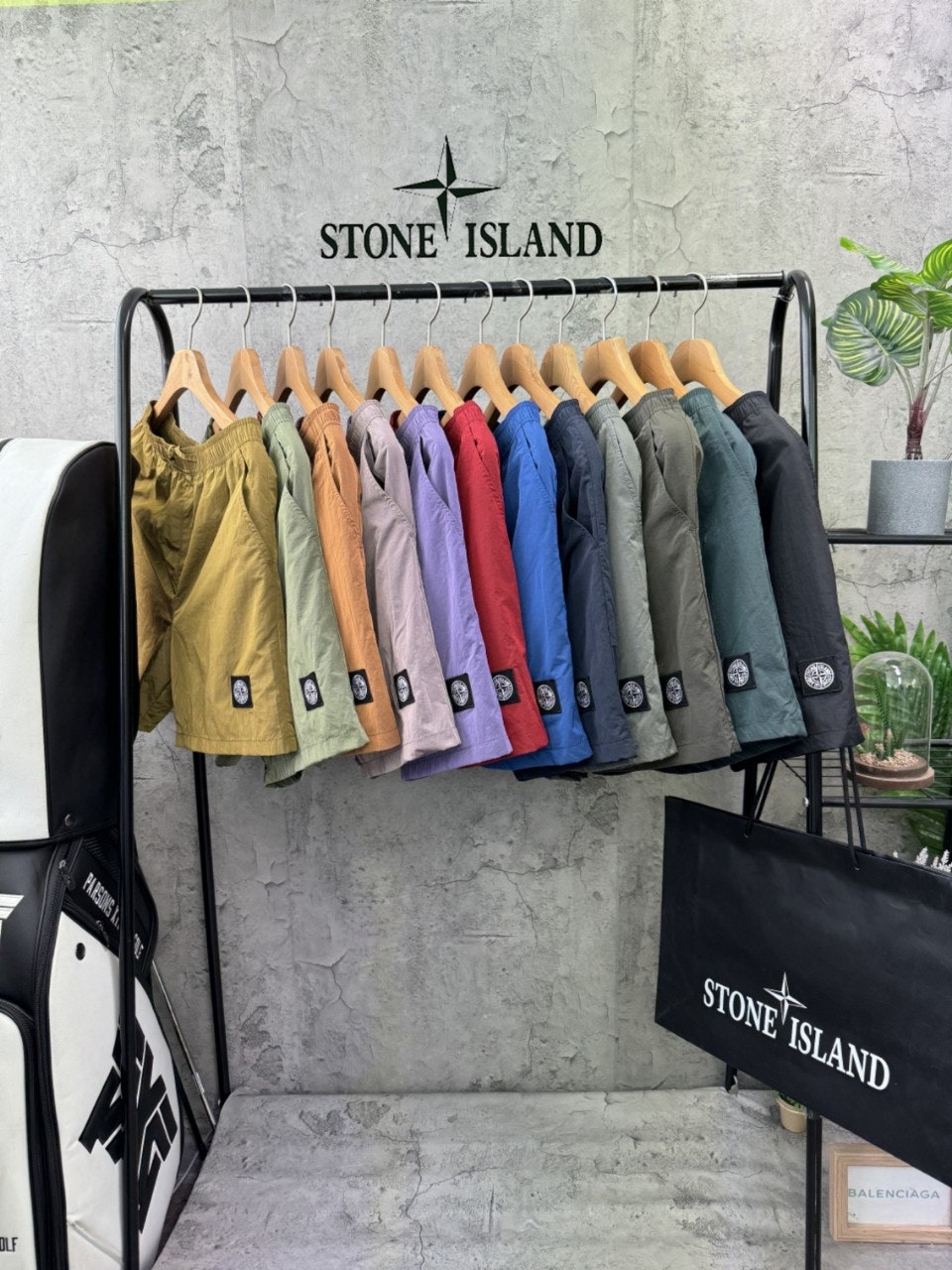 스톤아일랜드 나일론 패치 하프팬츠 12color