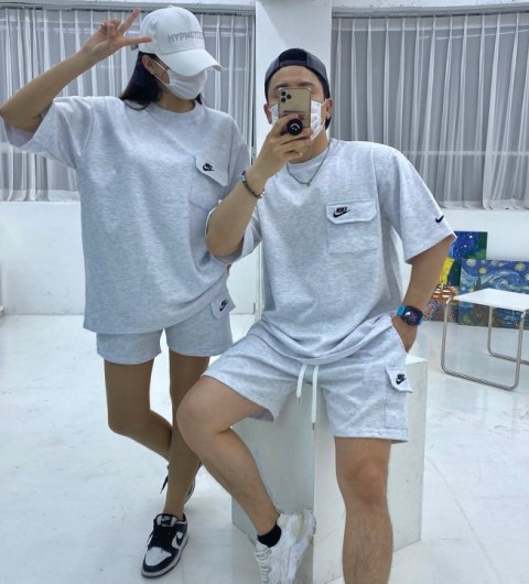 나이키 쓰리포켓 반팔 세트 2color