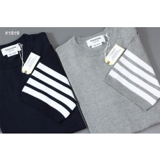 톰브라운 밀라노 스티치 사선 완장 라운드 반팔 니트 - 2 Color