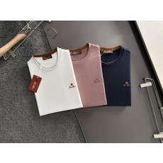 로로피아나 레터링 엠보로고 실크 라운드 반팔티 - 3 Color