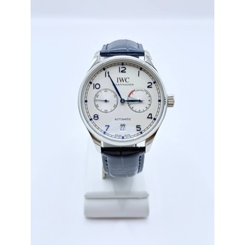 IWC 샤프하우젠 포르투기저 은장 가죽 (국내공장 AS가능)