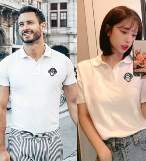 지방시 로트와일러 패치 카라 반팔