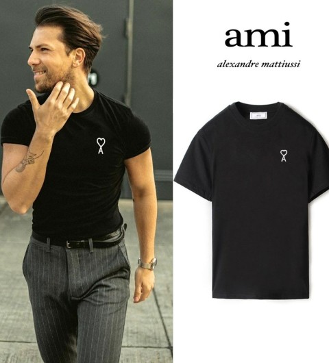 ami 아미 체인스티치 반팔 티셔츠