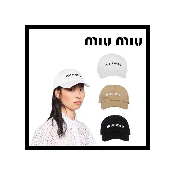 MiuMiu 미우미우 로고 자수 프리미엄 볼캡 ( 4 COLOR )-레플리카 사이트 쇼핑몰