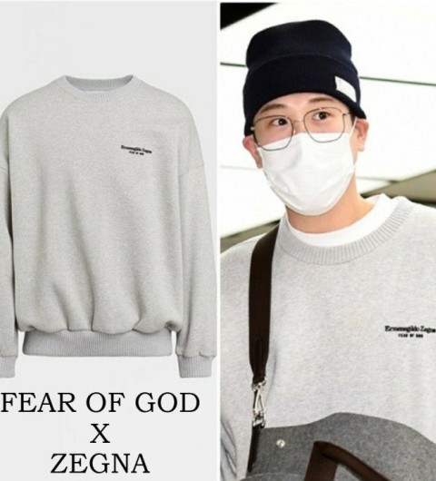 피어오브갓 X 제냐 백로고 맨투맨