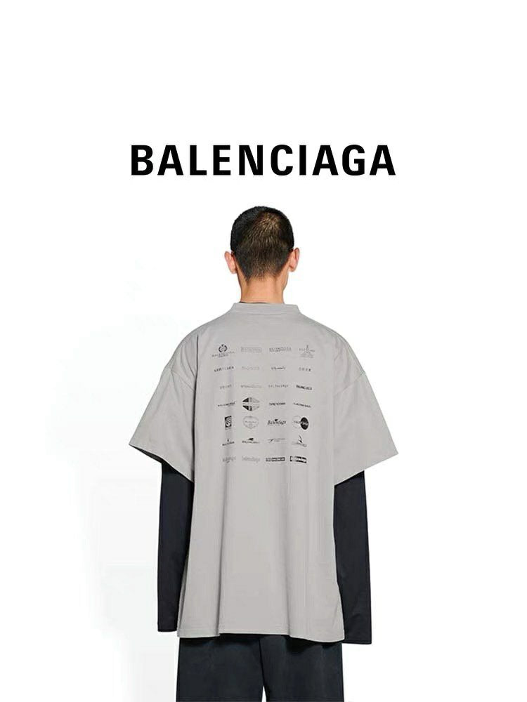 [BALENCIAGA] 발렌시아가 아카이브 로고 반팔 티셔츠 (2 COLOR)