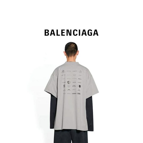 [BALENCIAGA] 발렌시아가 아카이브 로고 반팔 티셔츠 (2 COLOR)