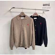 AMI 아미 스몰하트 카라 단추 가디건 ( 2 COLOR )