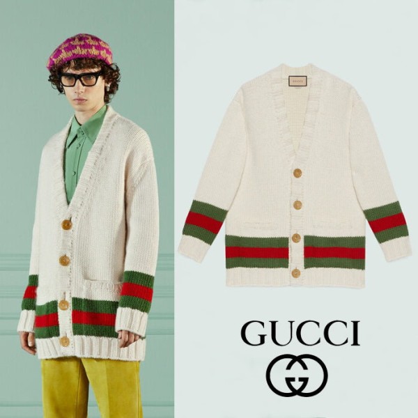 [GUCCI] 2023ss 구찌 웹(Web) 파인 울 가디건 -해외배송--레플리카 사이트 쇼핑몰